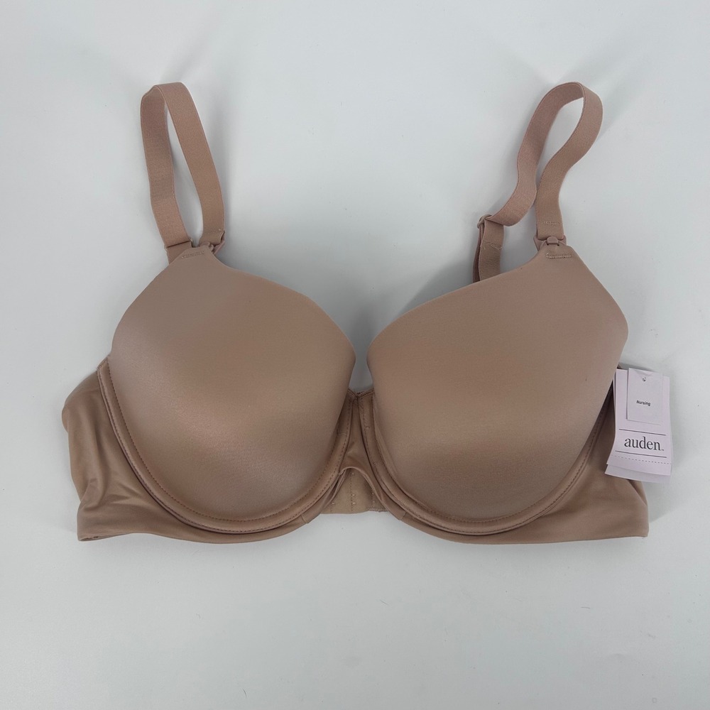 Auden Nursing T-Shirt Bra Beige 40C Lightly Lined Full Coverage Underwire NEW